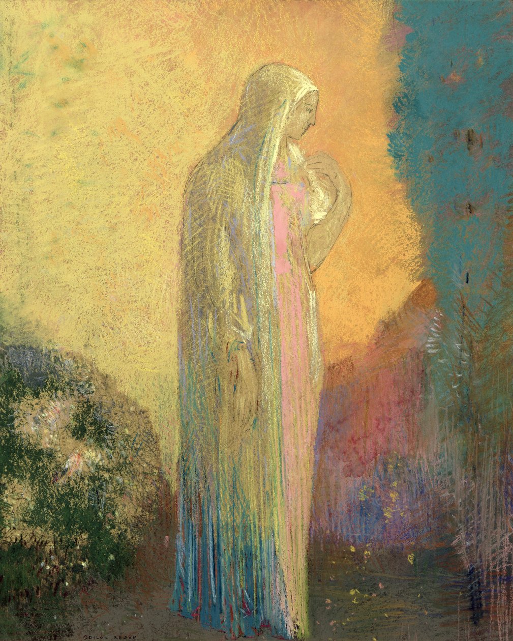Standing Veiled Woman by Odilon Redon