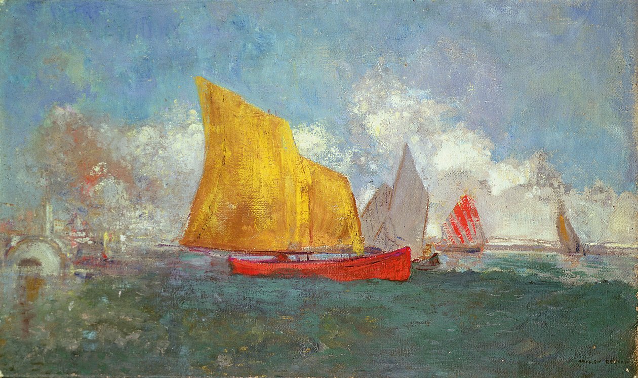 Yachts in a Bay by Odilon Redon