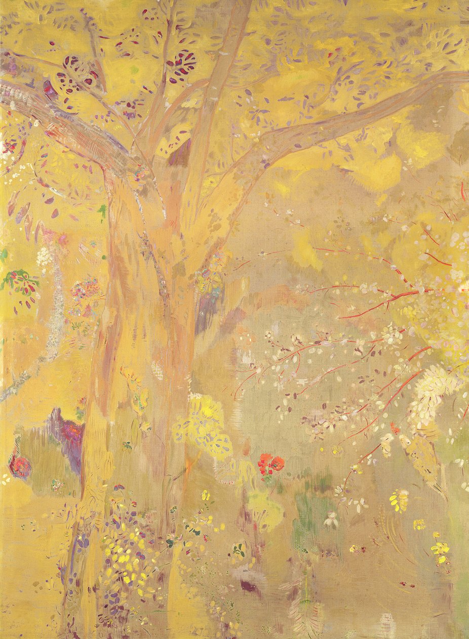Yellow Tree (decorative panel for the Domecy residence), 1900-01 by Odilon Redon