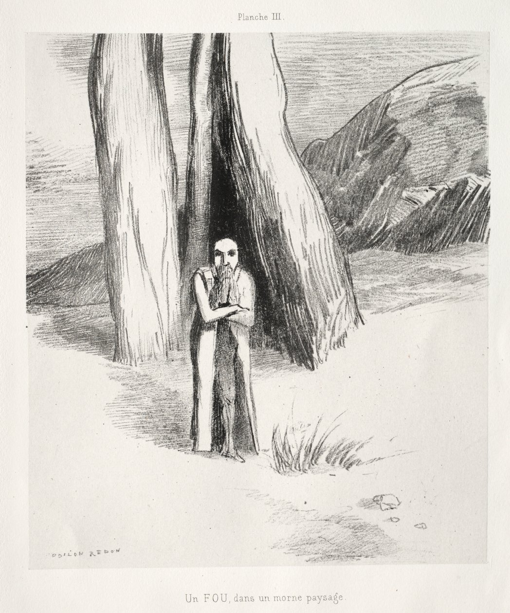 A Madman in a Dismal Landscape by Odilon Redon