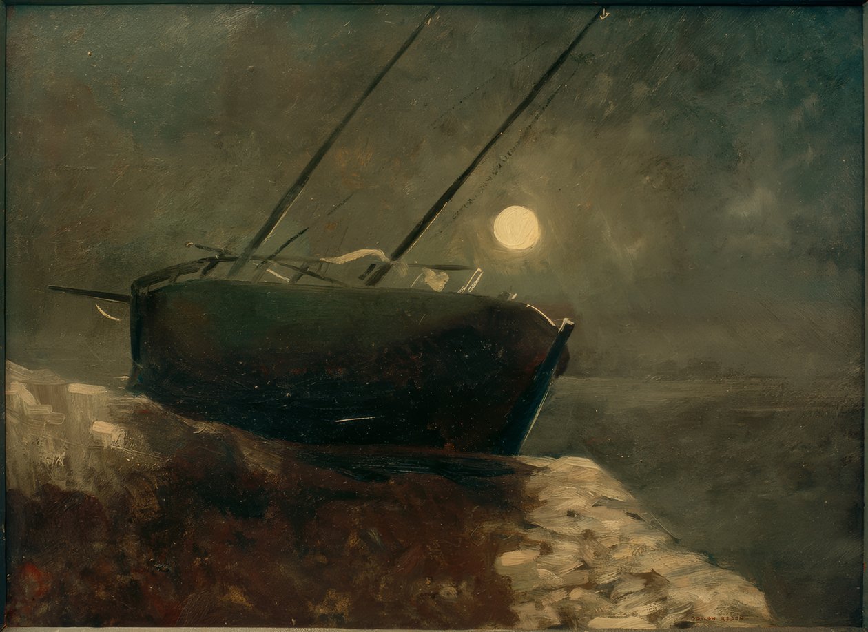 Boat in the Moonlight by Odilon Redon