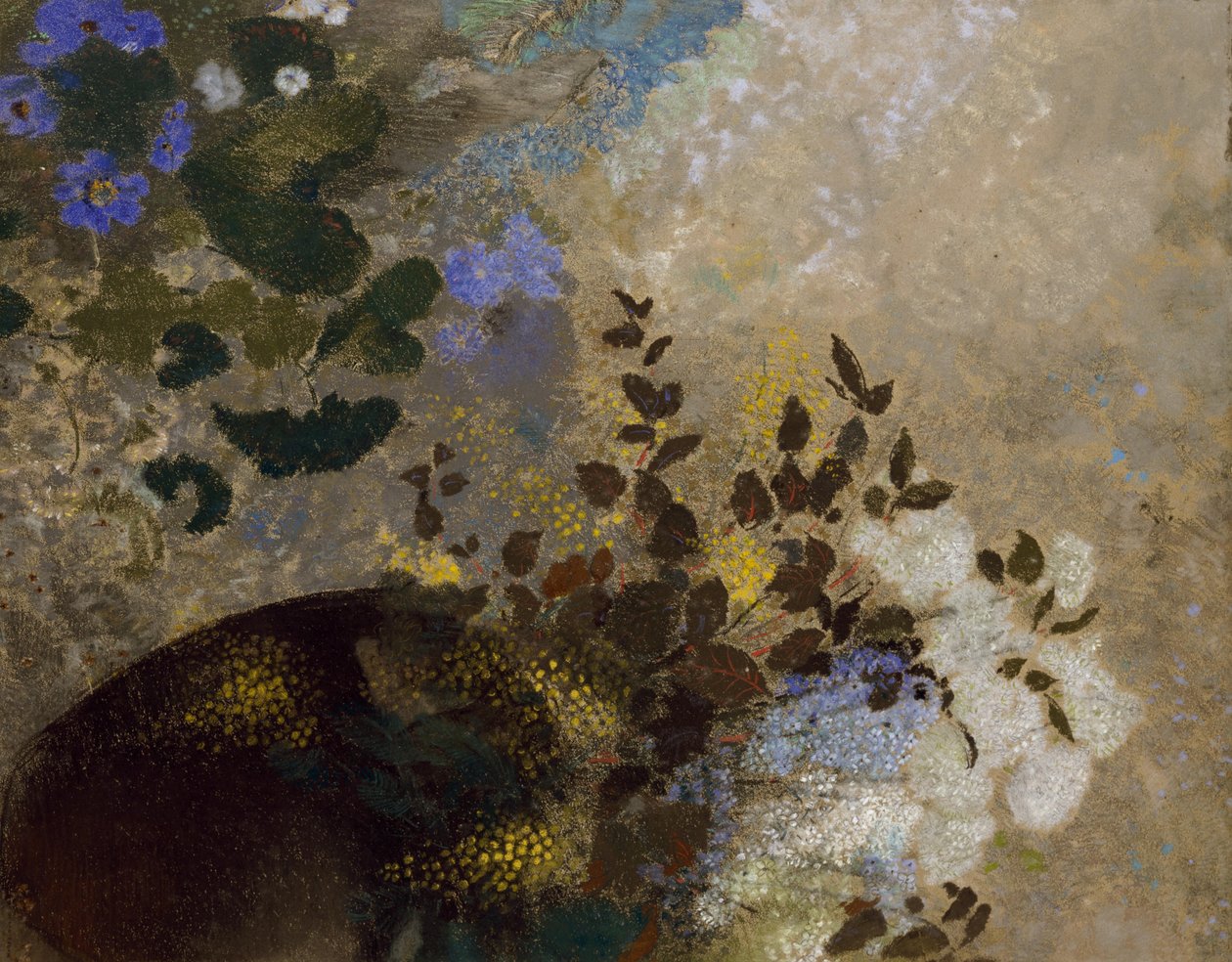 Flowers in a Black Vase, c.1909-10 by Odilon Redon