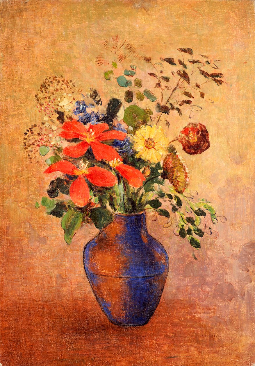 The Blue Vase by Odilon Redon