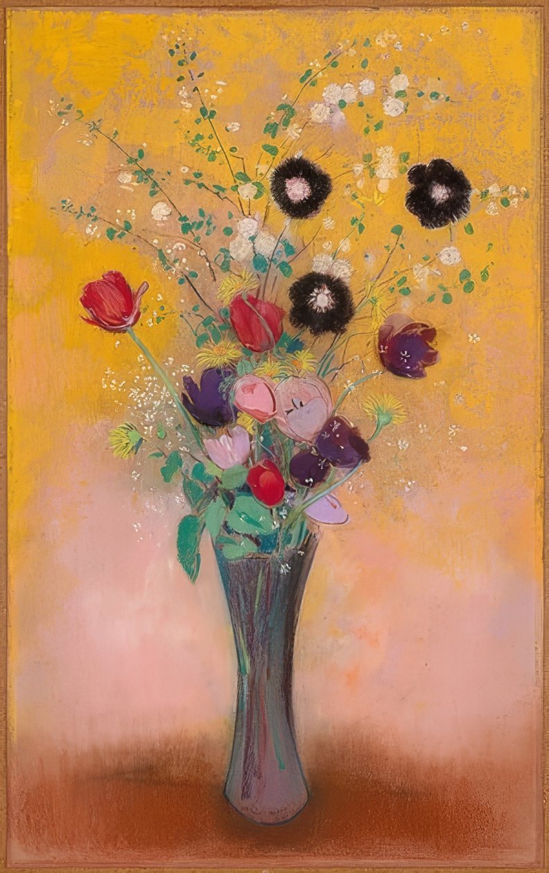 Vase with Flowers by Odilon Redon