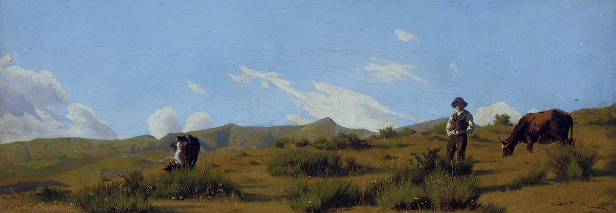 Grazing on the Heights by Odoardo Borrani