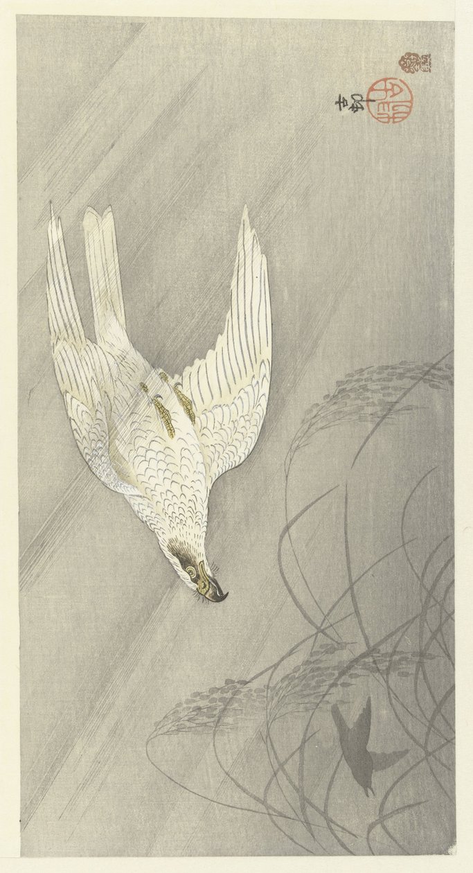 Hunting Hawk by Ohara Koson