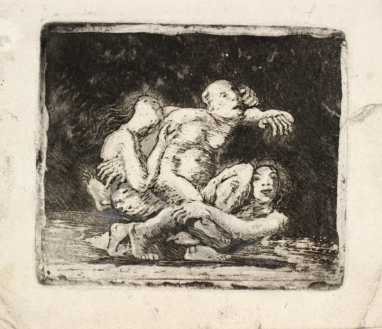 Two Women Fighting Over a Man by Oluf Hartmann