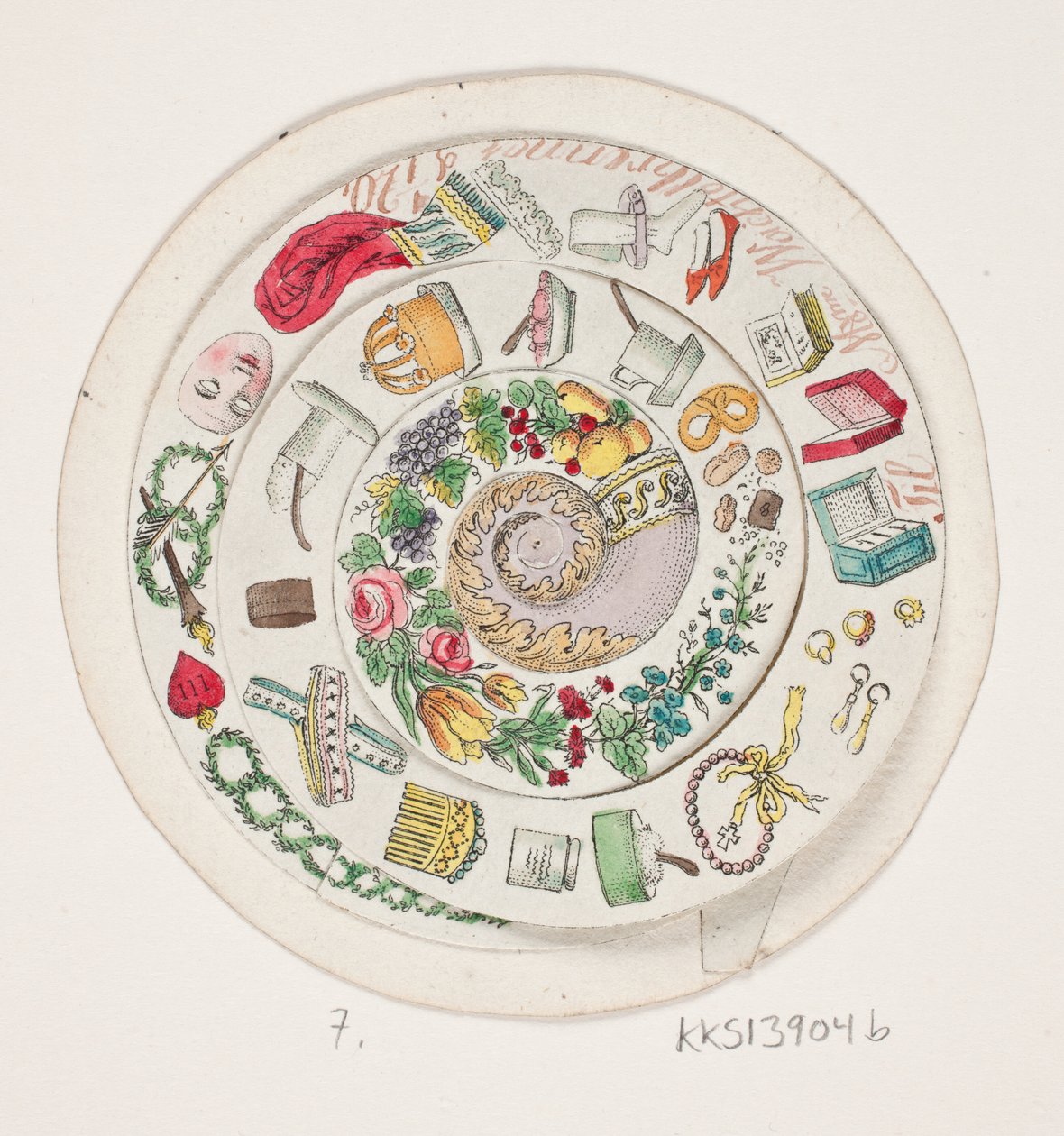 Turntable with Various Small Items Drawn by Oluf Olufsen Bagge