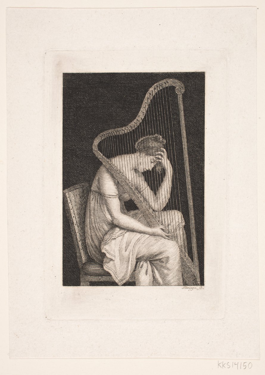 A Woman with a Harp by Oluf Olufsen Bagge