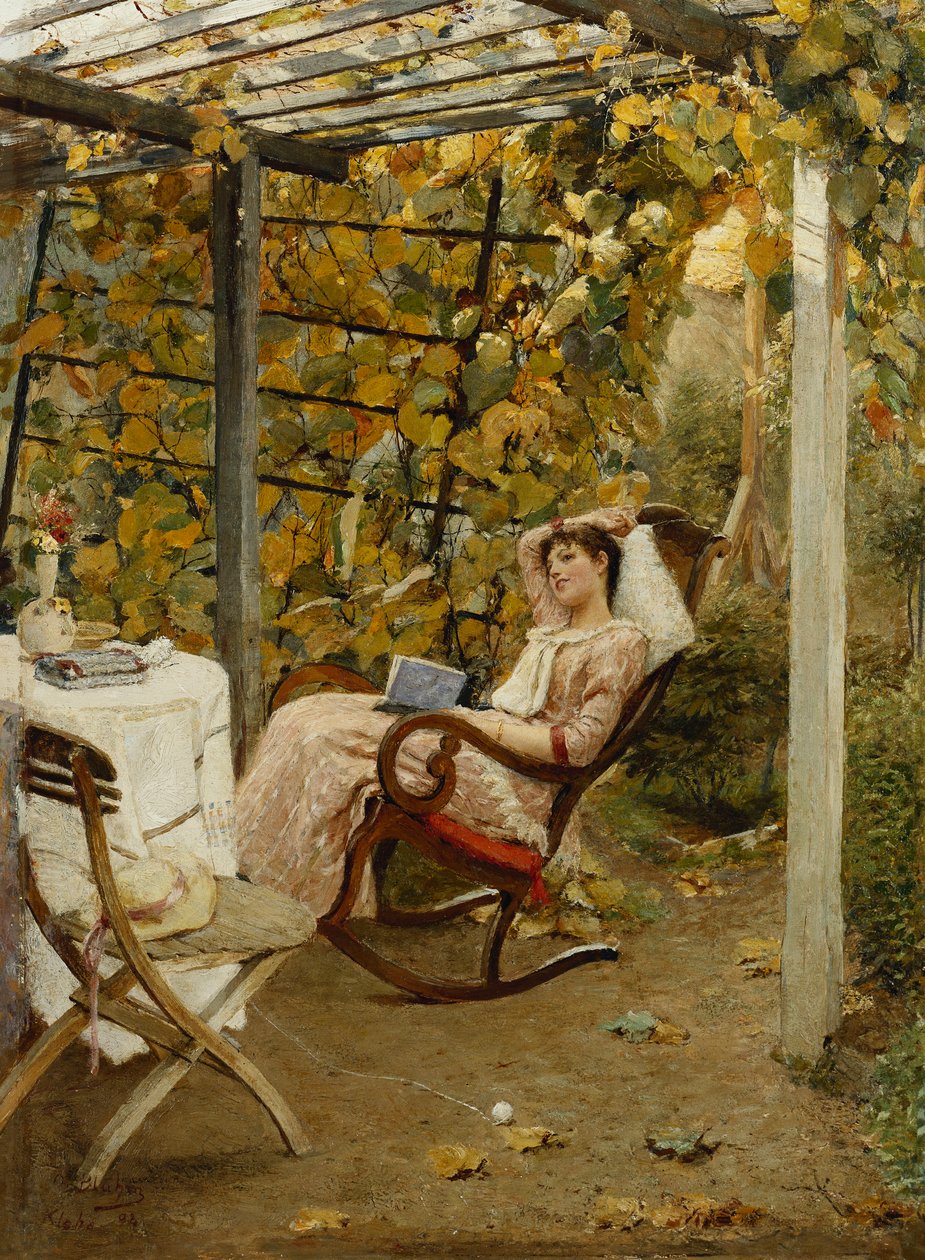 In the Pergola by Oscar Bluhm