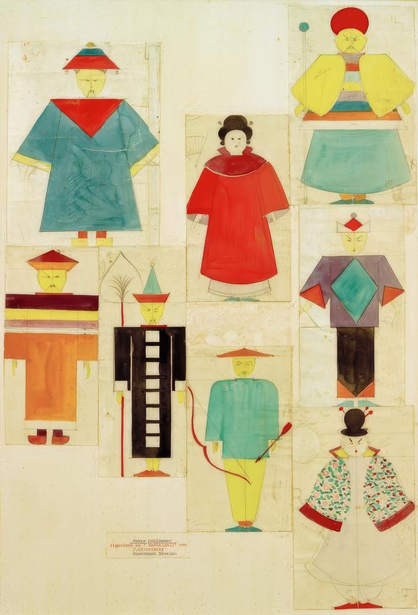 8 Figurines for Nightingale by Oskar Schlemmer
