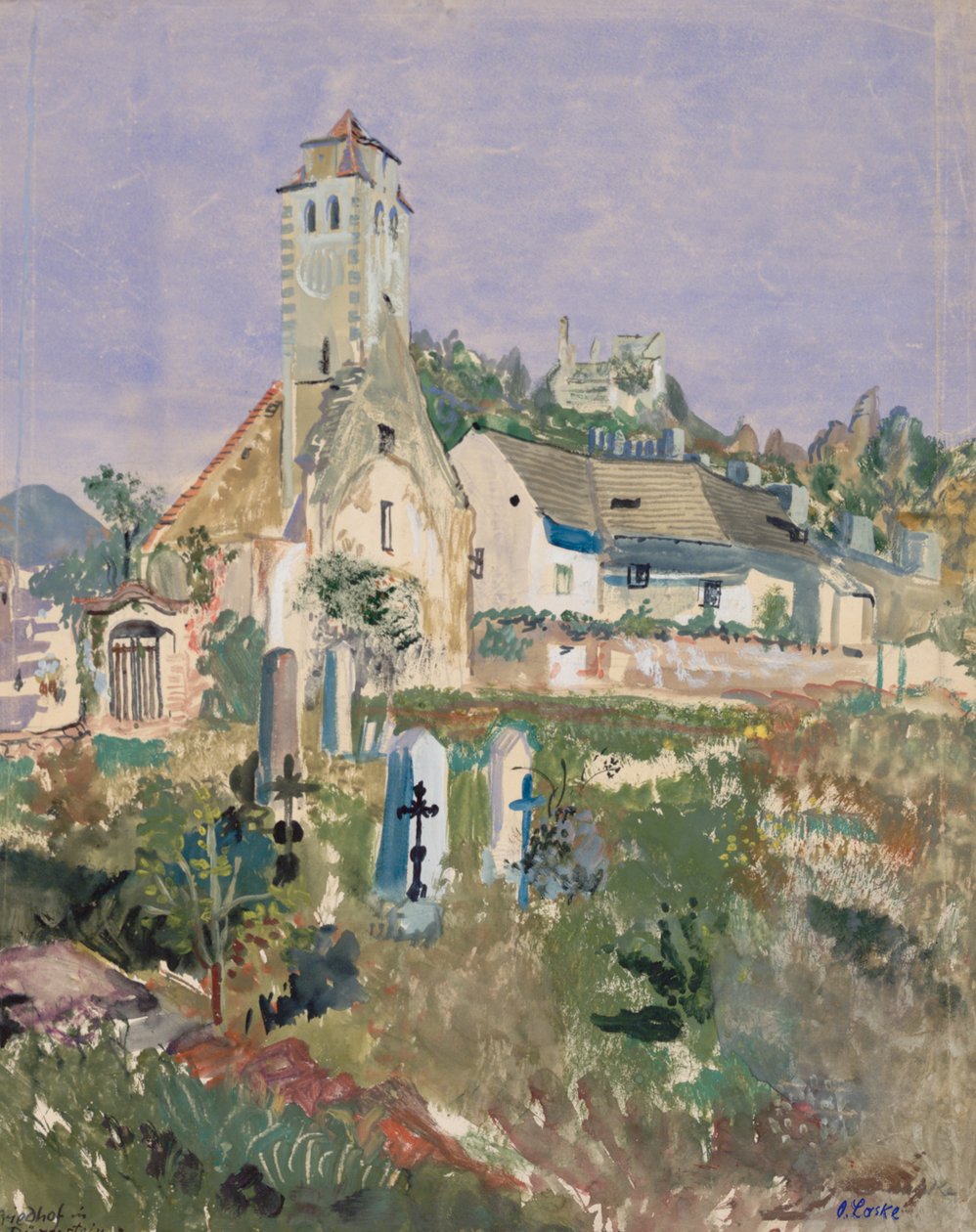 Cemetery in Dürnstein by Oskar Laske