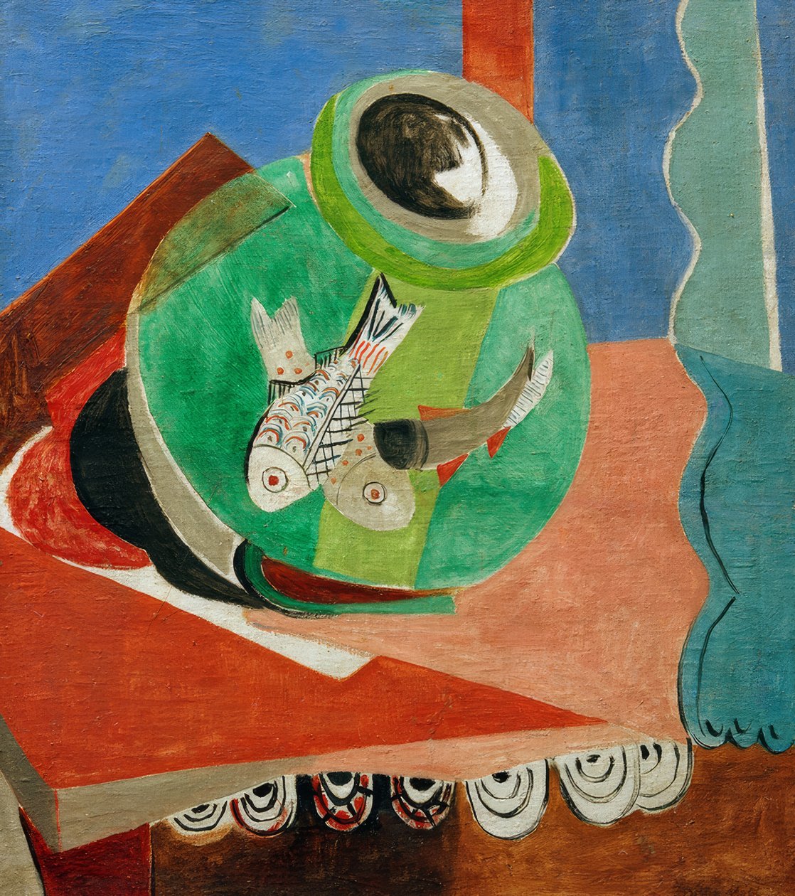 Fish in Green Glass by Oskar Moll