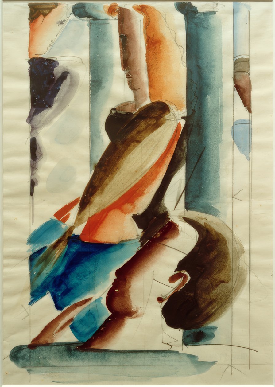 Five Figures Between Columns by Oskar Schlemmer