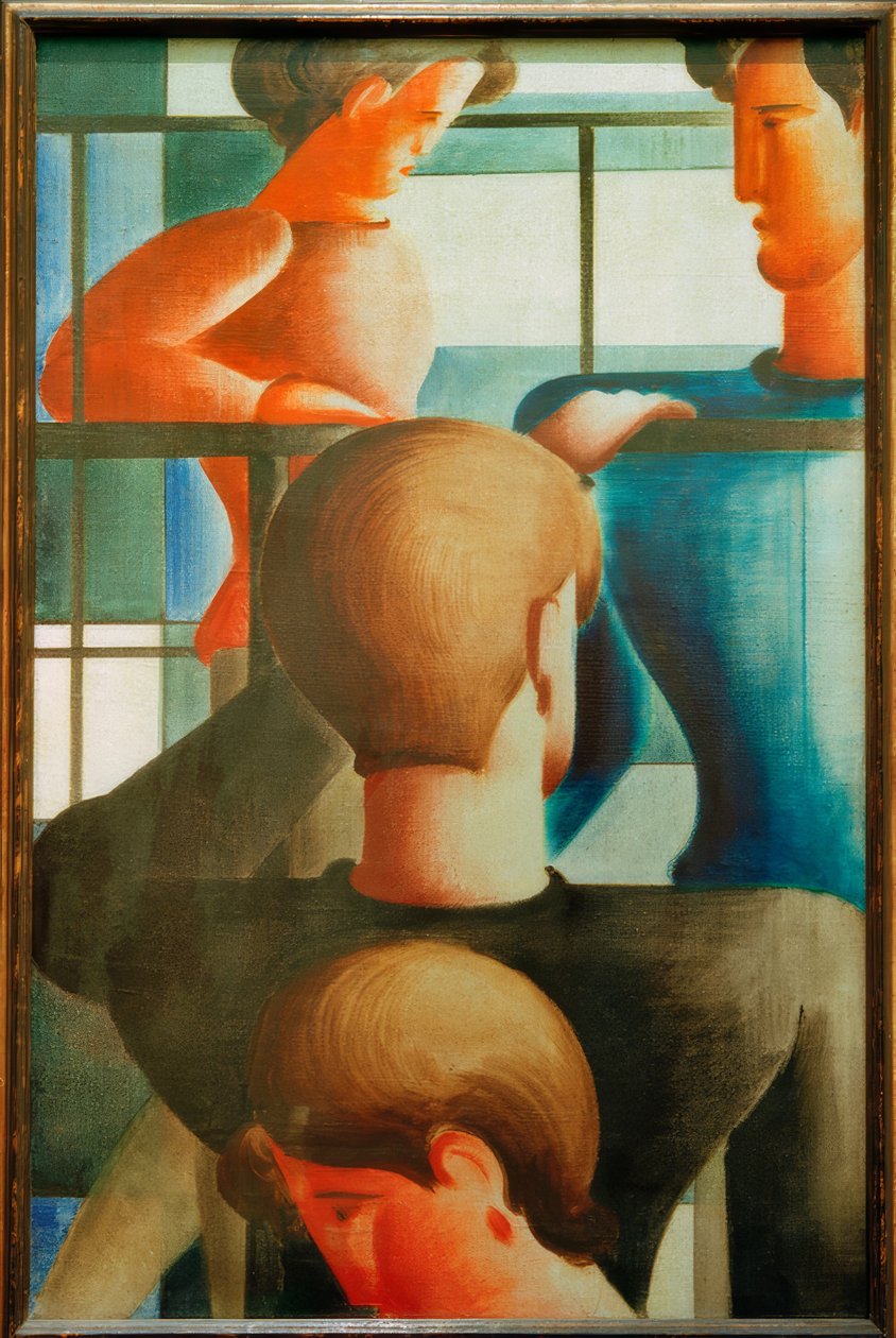 Group at the Railing I by Oskar Schlemmer