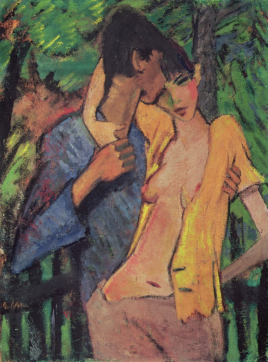 Lovers (The Artist and Irene Altmann) by Otto Mueller