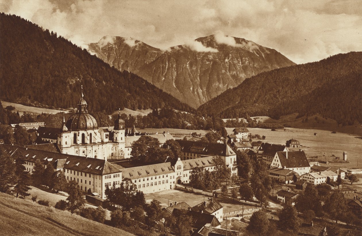 Ettal and its Convent, towards Estergebirge by Otto Ballerstedt