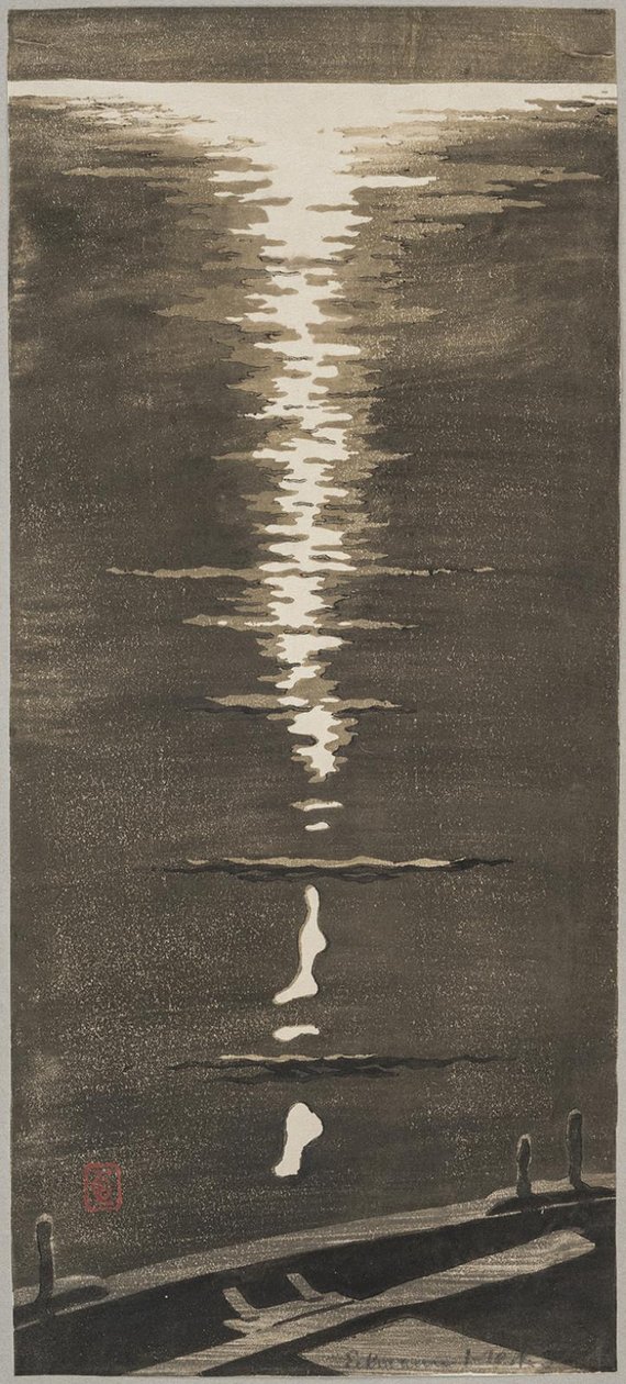 Moonlight on the Sea by Otto Eckmann