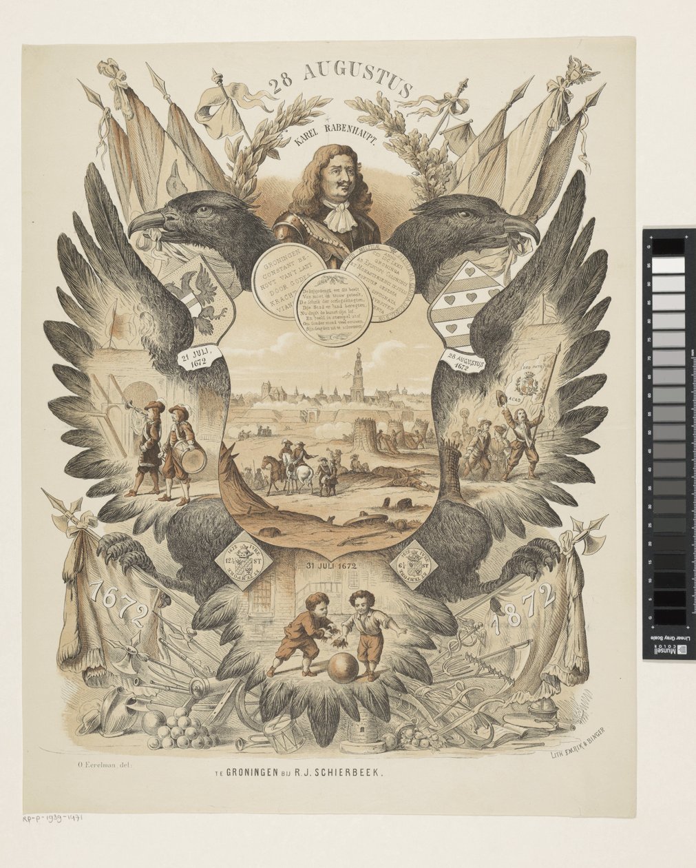 Commemorative Print of the Relief of Groningen by Otto Eerelman