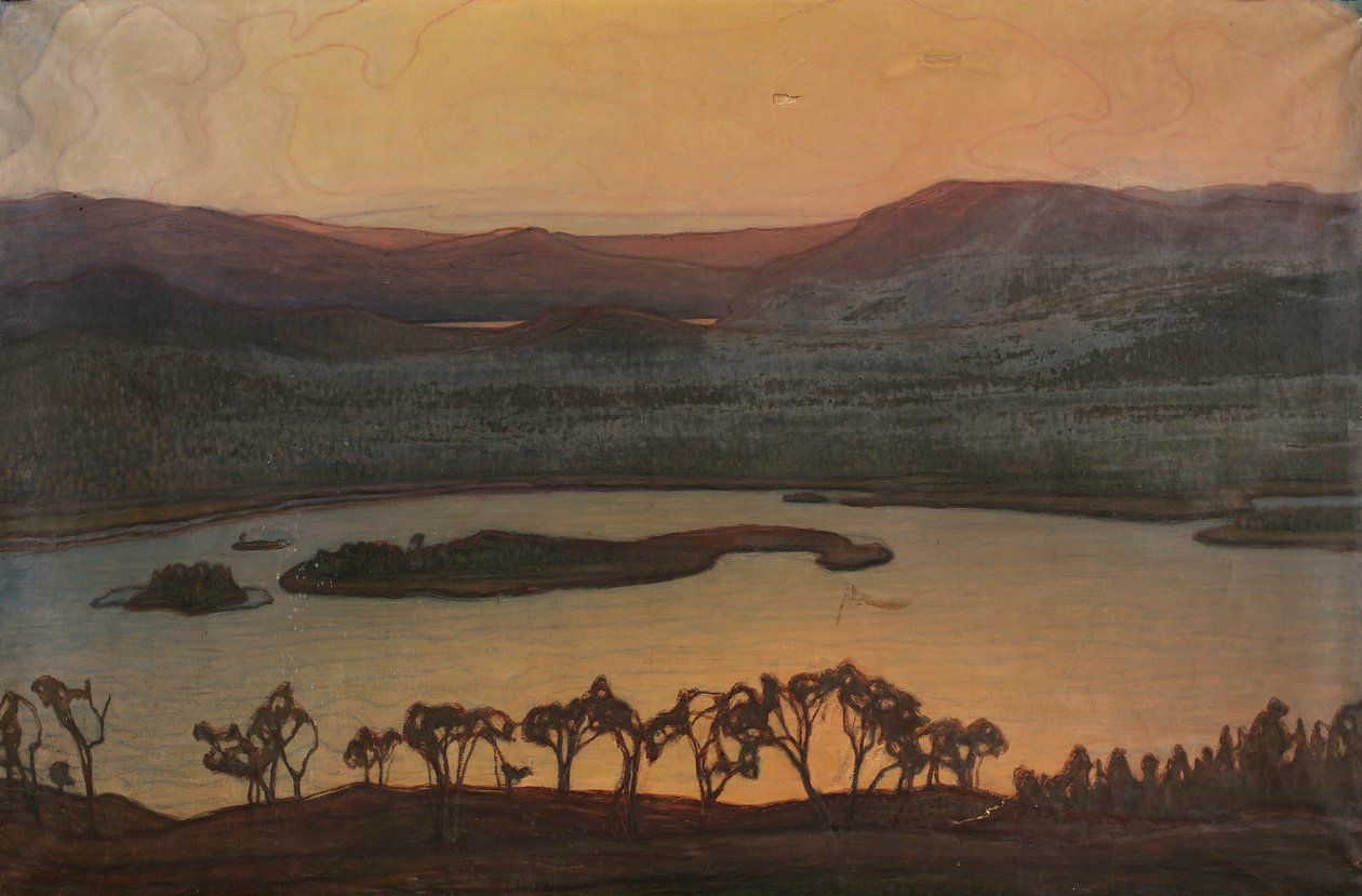 View over Lake Aerran by Otto Hesselbom