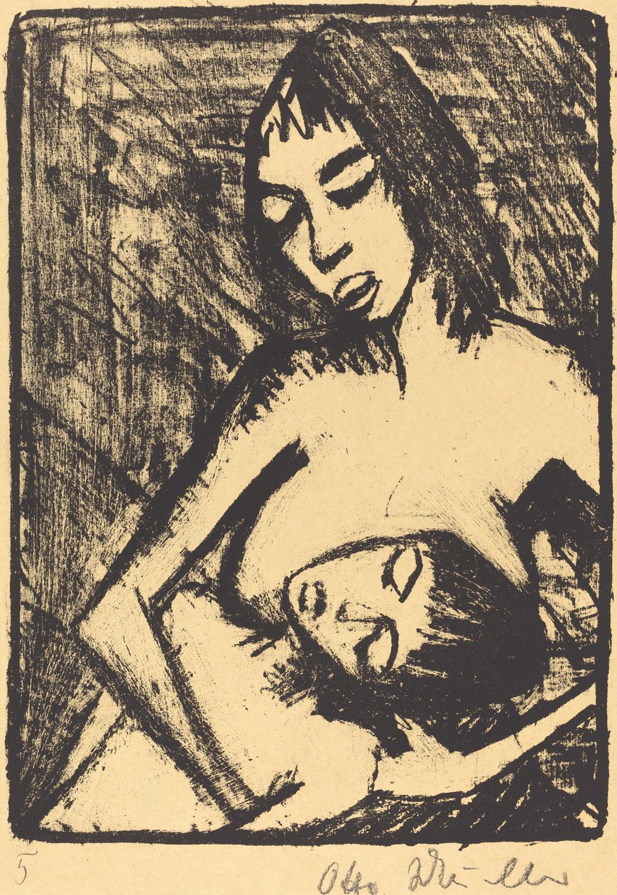 Mother and Child by Otto Müller