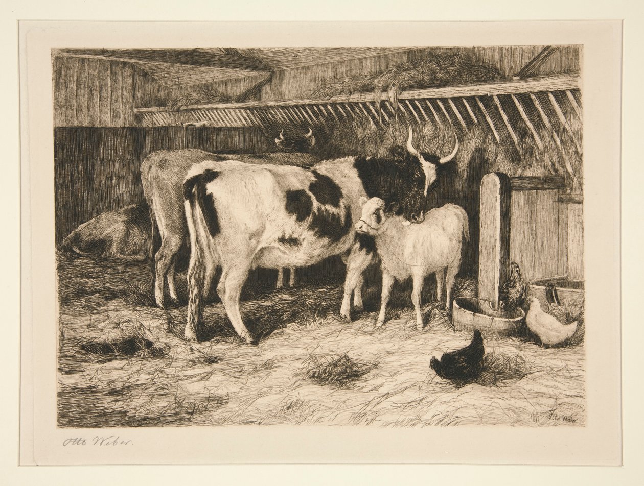 Maternal Caress by Otto Weber