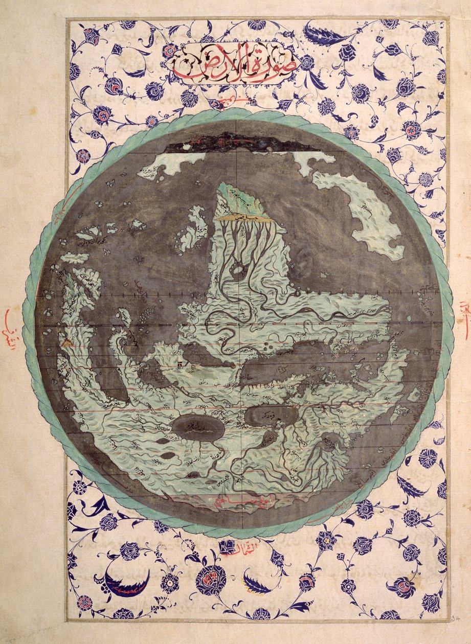 Map of the World, from a copy of Zubdat al-Tawarikh, of The Cream of Histories by Ottoman School