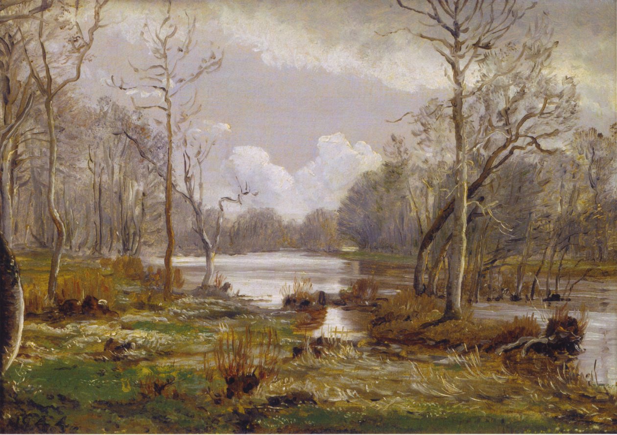 Flooding of the Suså, Herlufsholm by P. C. Skovgaard