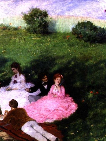 Picnic in May (detail) by Pál Szinyei Merse