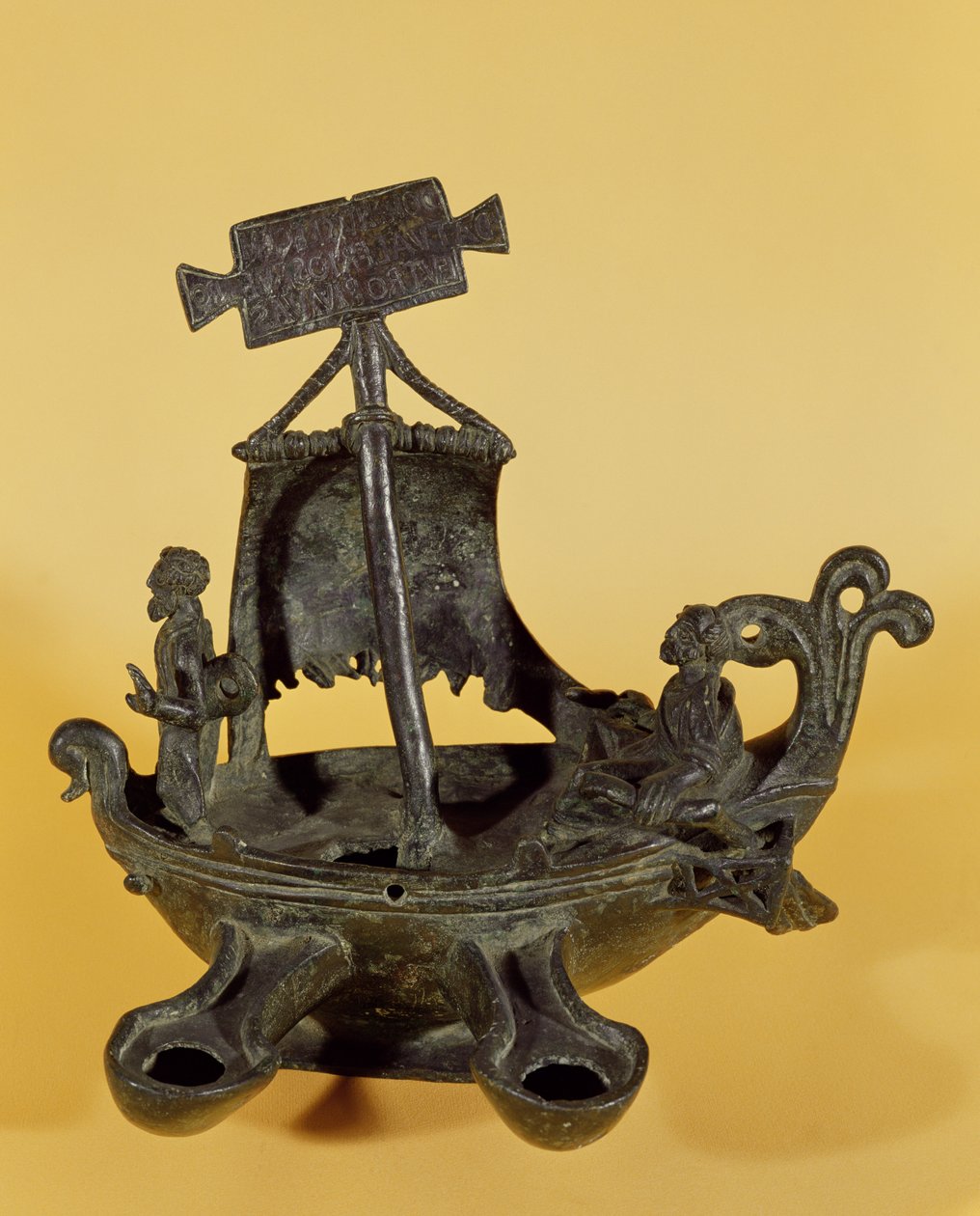Lamp in the Form of a Boat, with St. Paul and St. Peter by Paleo Christian