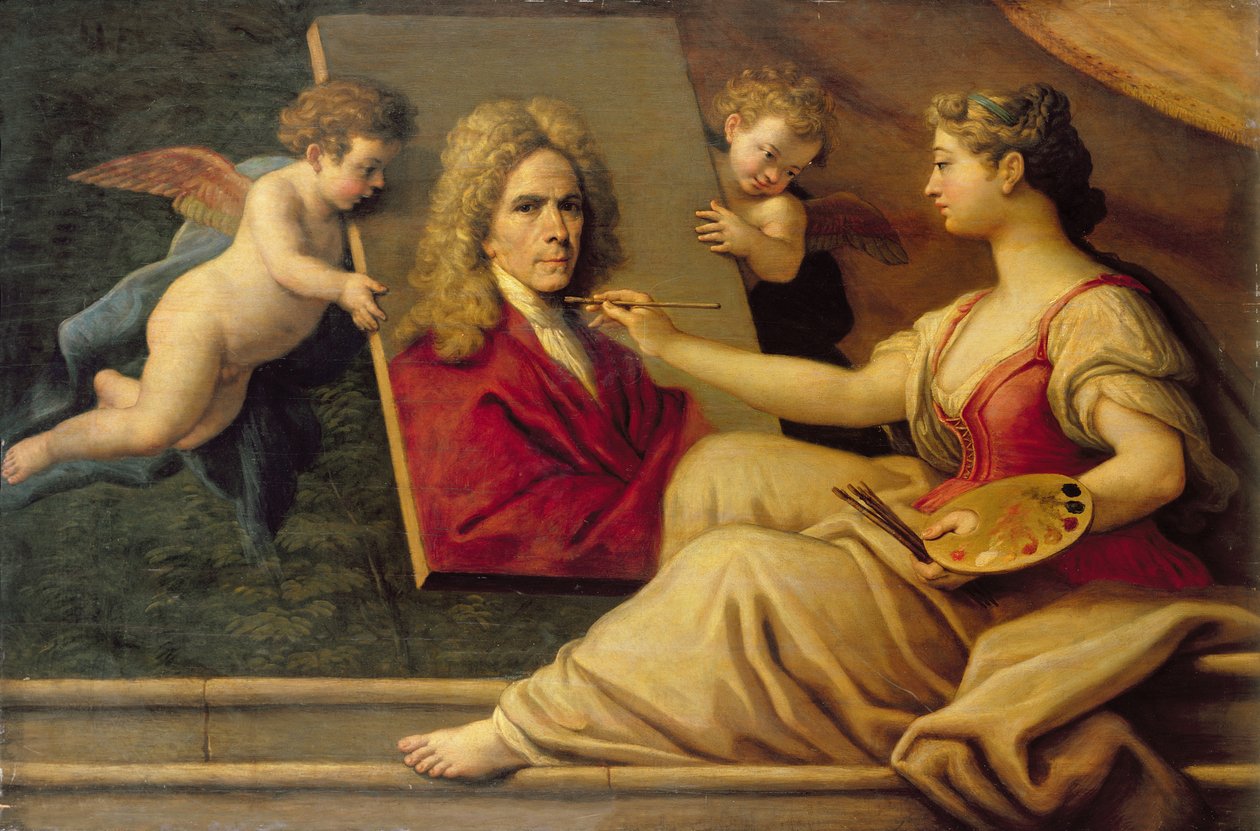 Self Portrait in an Allegory of the Arts by Paolo di Matteis