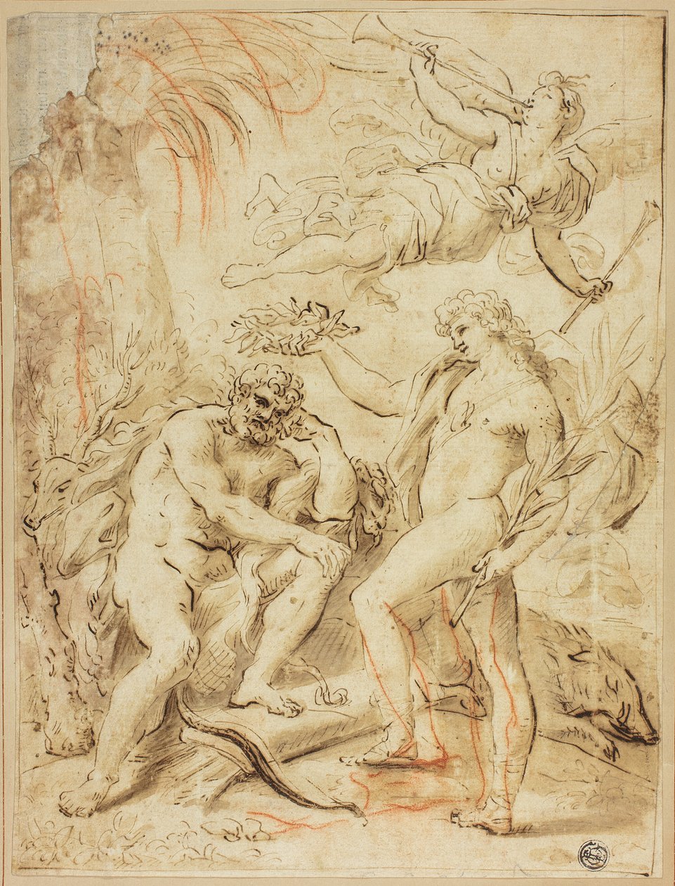 Crowning of Hercules by Paolo de Matteis