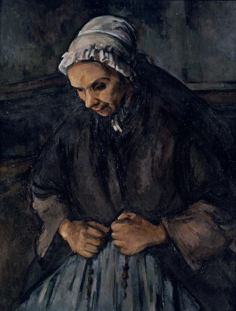 Old Woman with a Rosary by Paul Cézanne