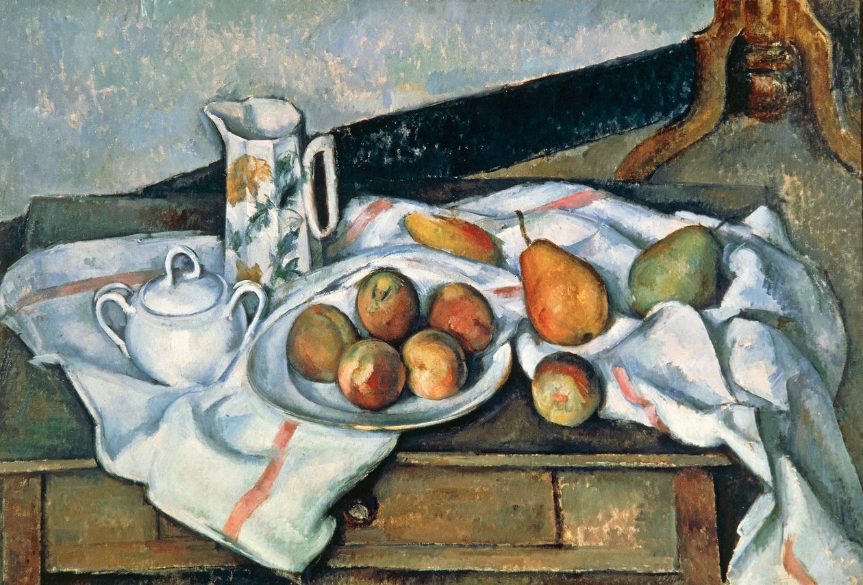 Still Life of Peaches and Pears, 1888-90 by Paul Cézanne