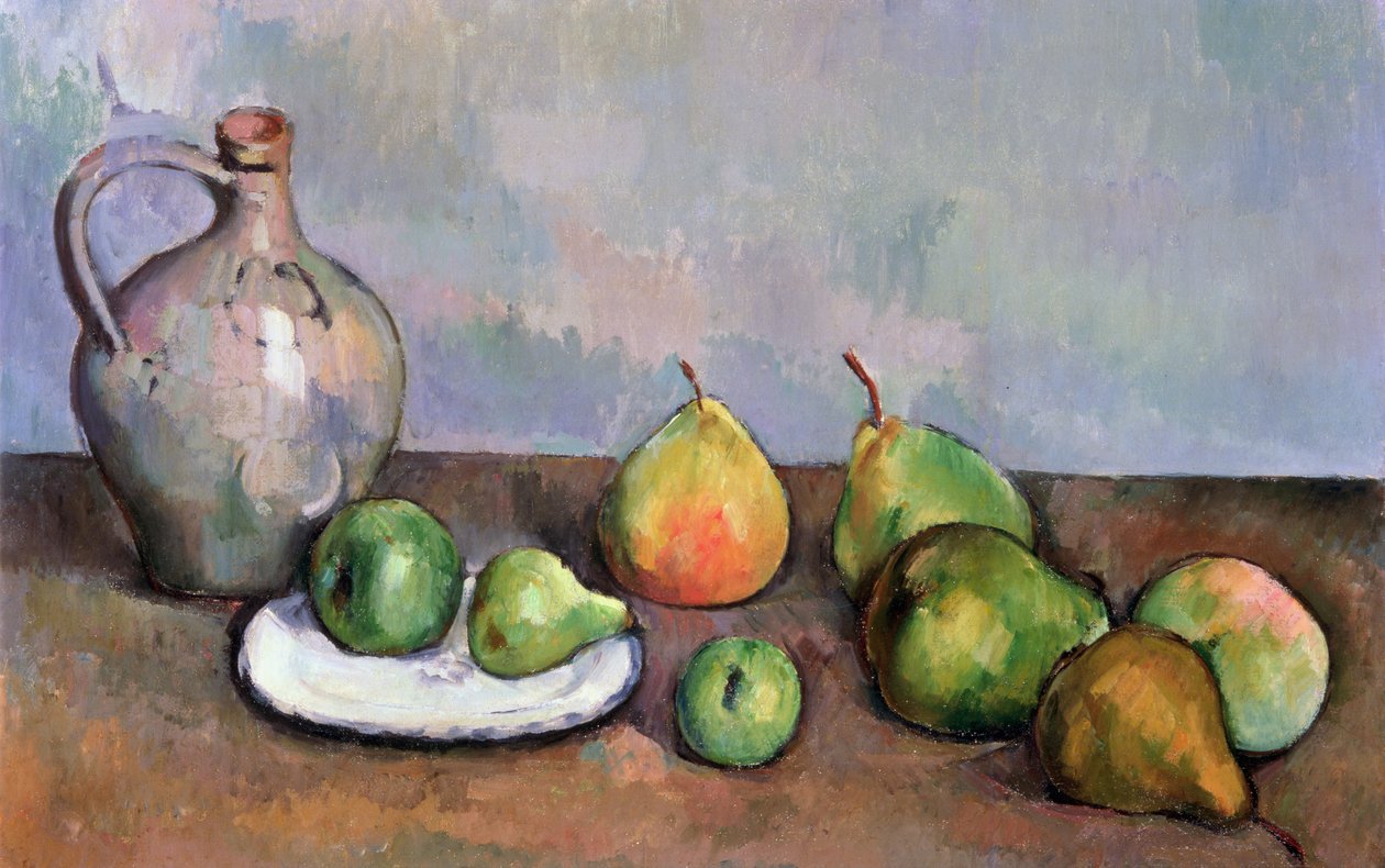 Still Life with Pitcher and Fruit by Paul Cézanne