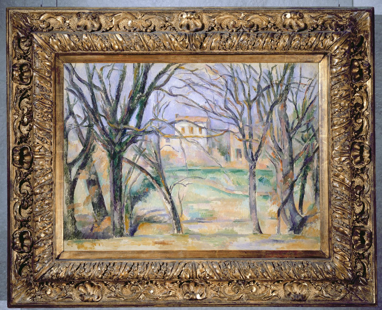 Trees and Houses by Paul Cézanne