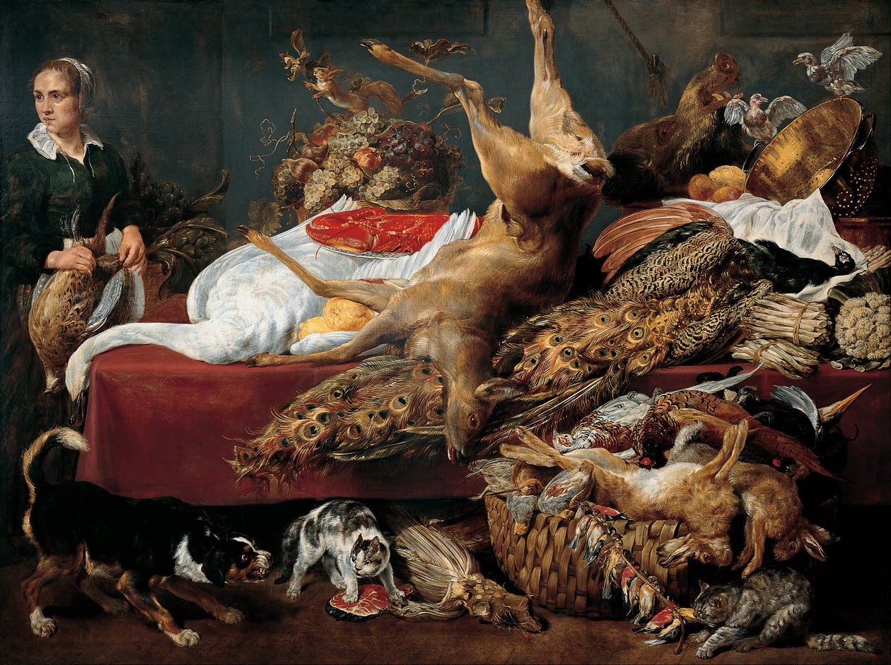 Still Life with Servant by Paul De Vos