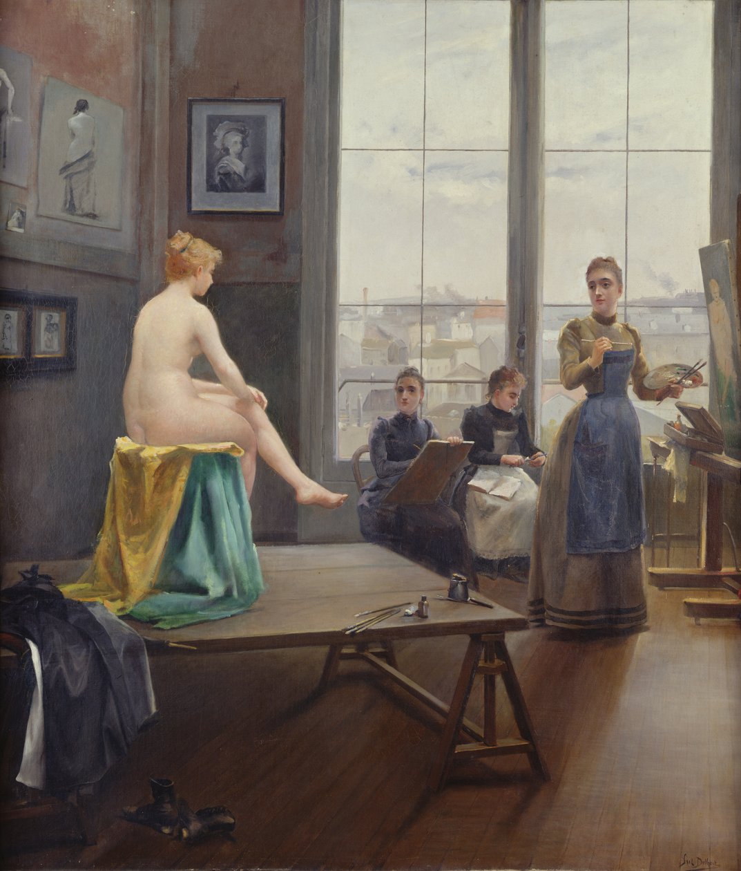 Studio with Young Women by Paul Duthoit