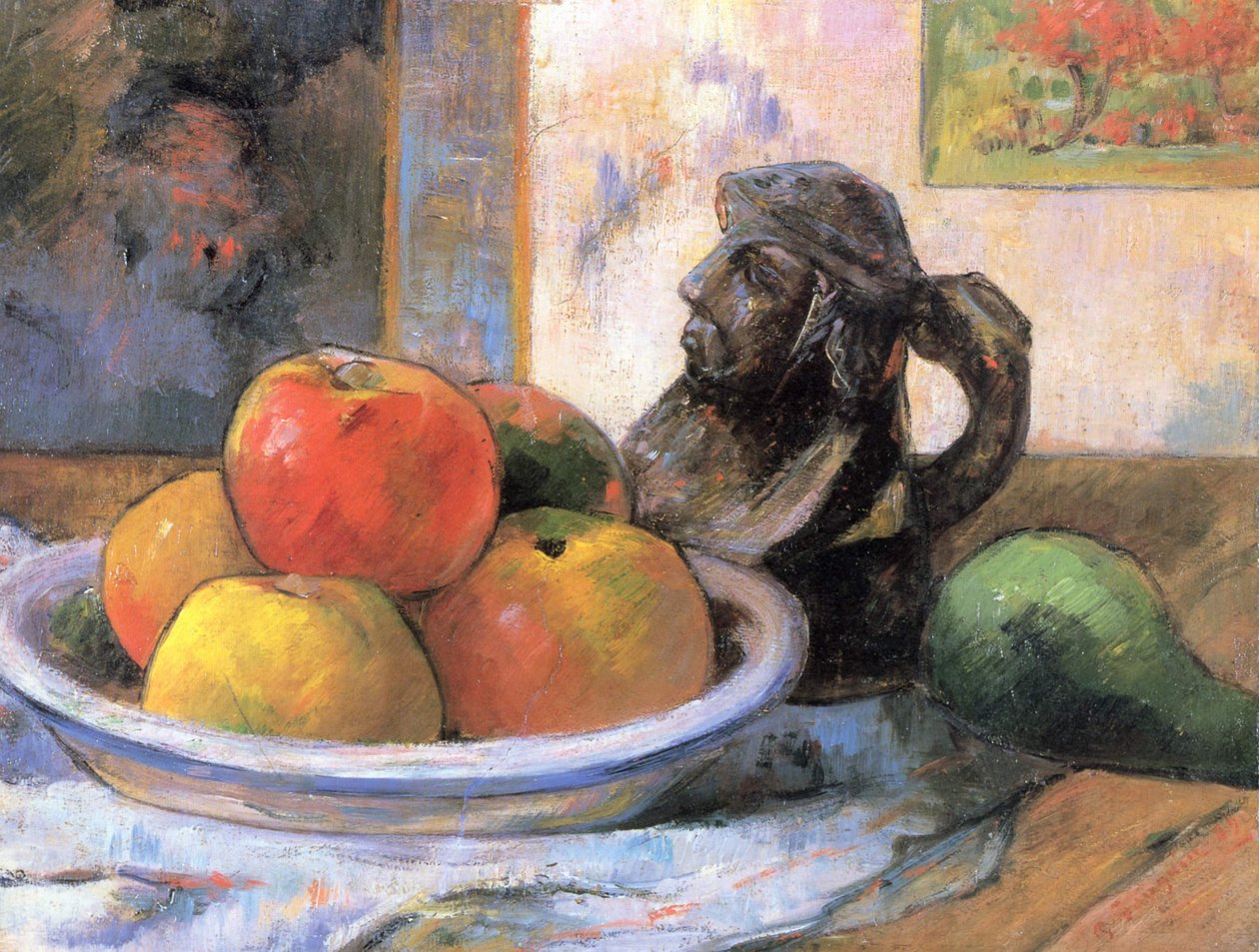 Still Life with Apples, Pear and Jug by Paul Gauguin