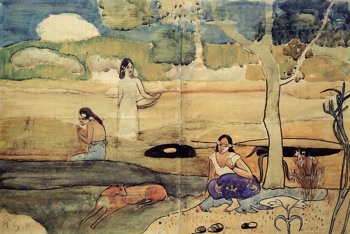 Tahitian Scene by Paul Gauguin