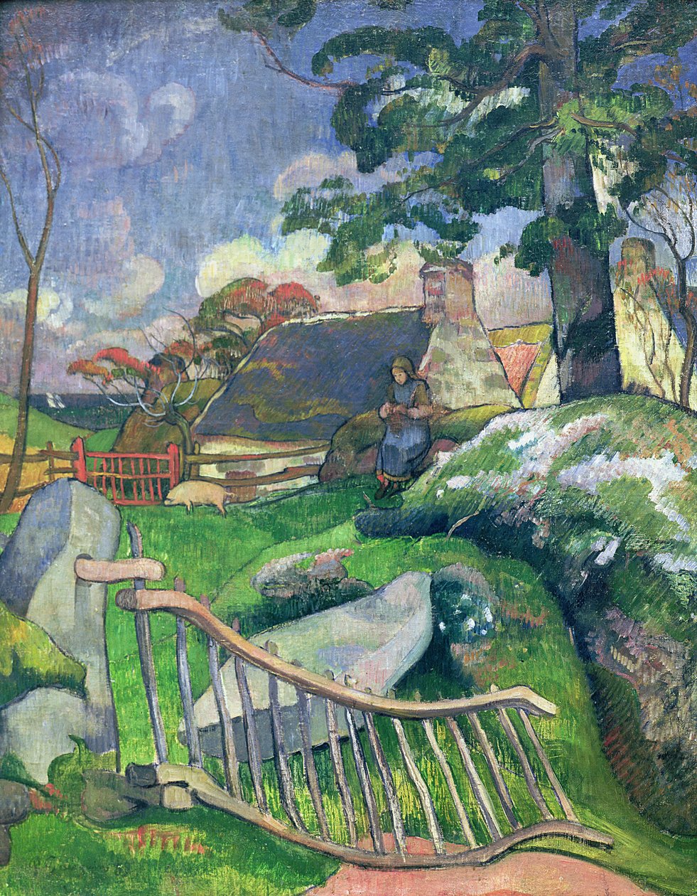 The Wooden Gate or, The Pig Keeper, 1889 by Paul Gauguin