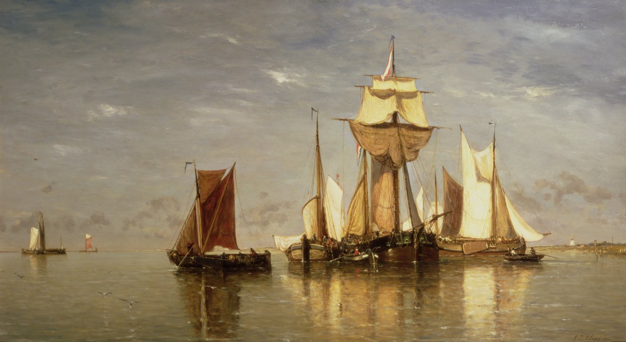 Calm on the Scheldt by Paul Jean Clays