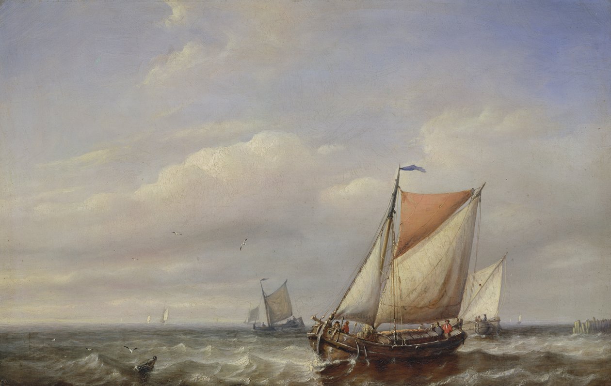 Still Sea in Fine Weather by Paul Jean Clays