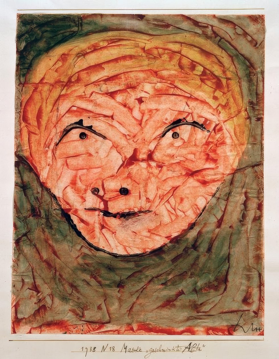 Mask (Made-up Old Woman) by Paul Klee