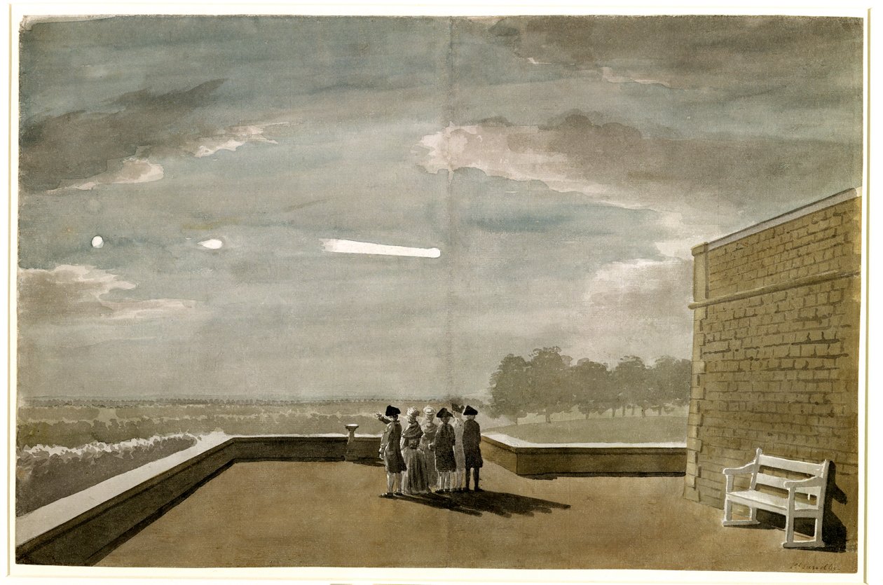 The Meteor of August 18, 1783, as Seen from the East Angle of the North Terrace, Windsor Castle by Paul Sandby
