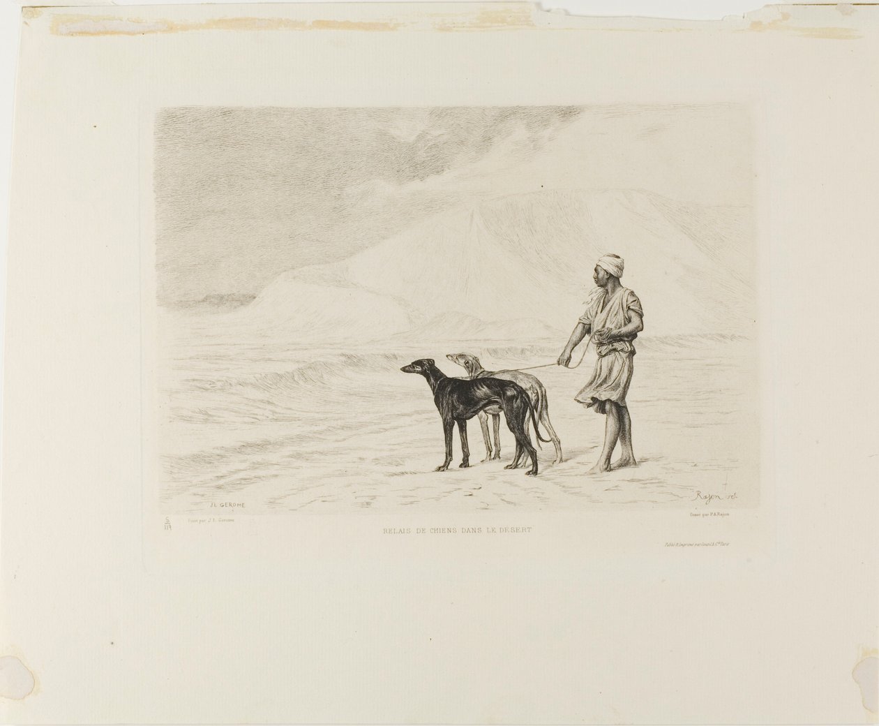 Relay of Dogs in the Desert by Paul Adolphe Rajon