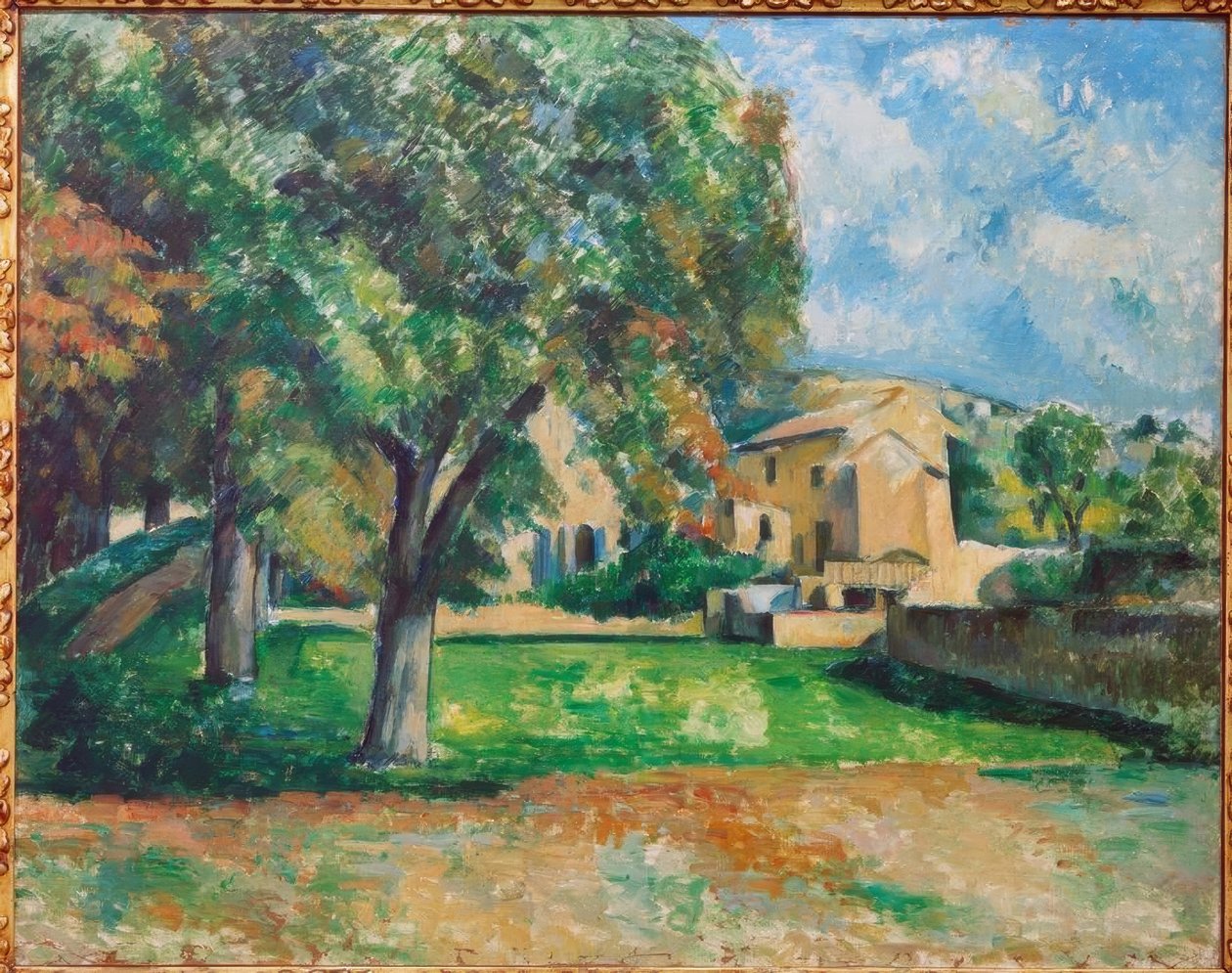 Chestnut Trees and Farm in Jas de Bouffan by Paul Cézanne