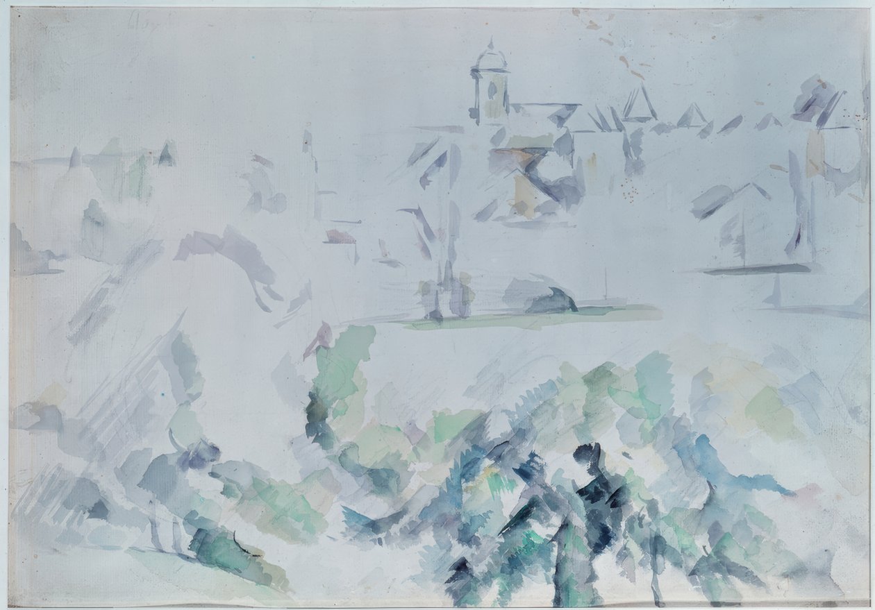 Church and Trees by Paul Cézanne