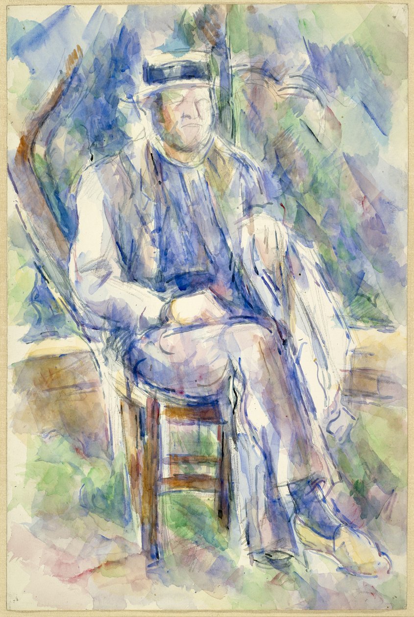 Man Wearing a Straw Hat by Paul Cézanne