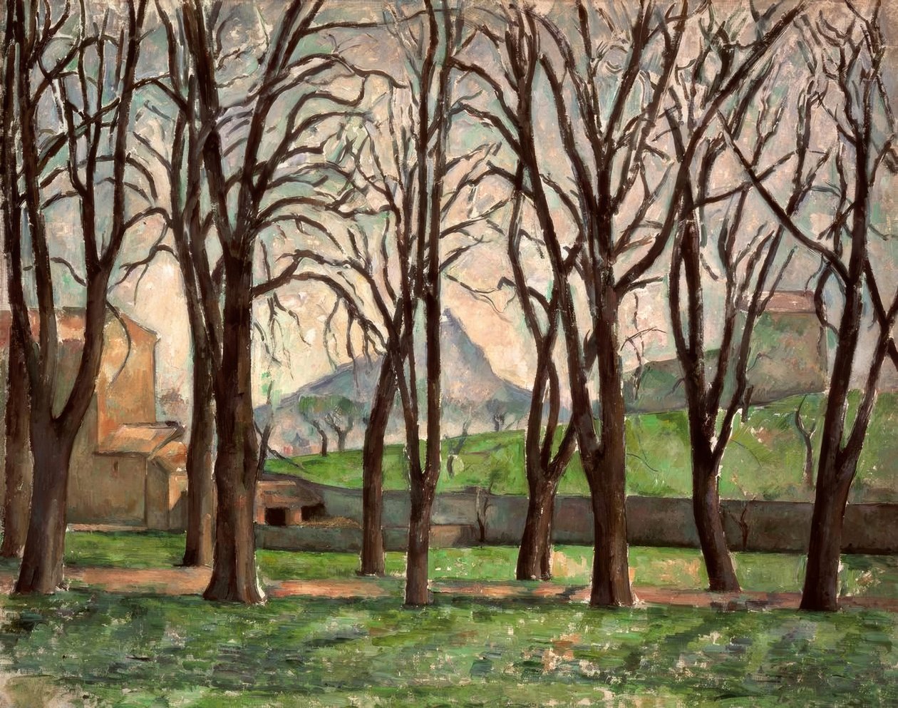 Chestnut Trees at Jas de Bouffan in Winter by Paul Cézanne
